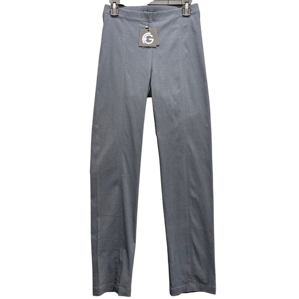 Franne Golde All-Season Classic Magic Pants 8 Charcoal Grey Straight Leg P4014